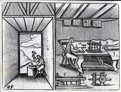 Bookbinding, illustration from the 